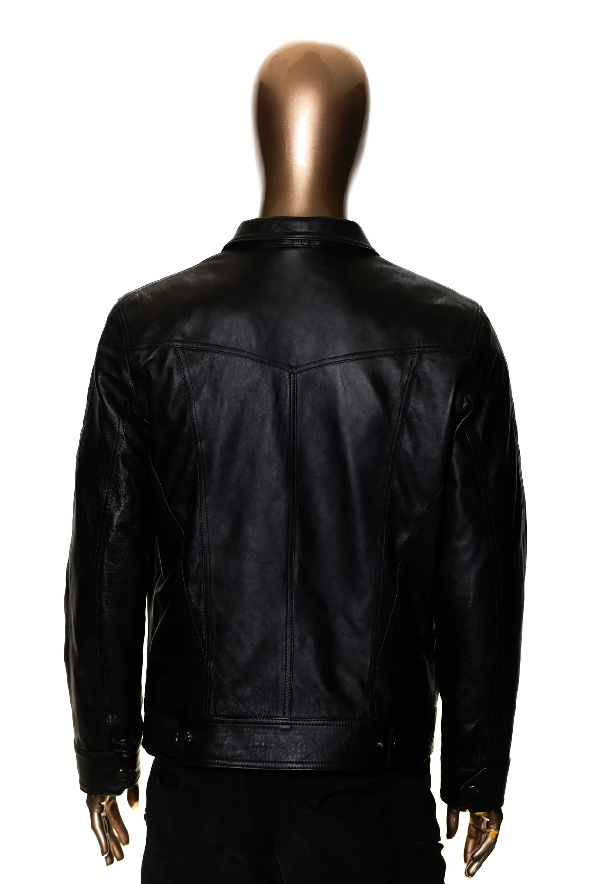 Monaco Leather Jacket Back